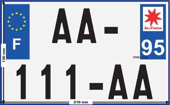 plaques d'immplaques d'immatriculation réglementaires deux et trois roues ou quadricyclesatriculation réglementaires